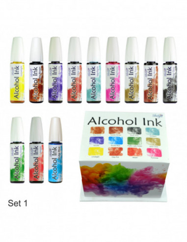 Me<x>tallic Alcohol Ink - 12 Me<x>tal Color Alcohol Ink Set